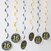 Novo Pingente Espiral Estrela de Cinco Pontas Recortada Azul Noturno Cena de Festa de Aniversário Celebração de Aniversário Decoração de Banquete de Aniversário