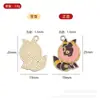 Desenho animado anime pingente pequeno de liga com gota de óleo personagem de animal fofo pulseira DIY chaveiro acessório de bolsa decoração
