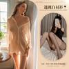 Dulce deseo lencería sexy uniforme sexy transparente puro deseo camisa blanca gasa calado tentación libre traje qq 0344