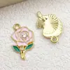Colgantes Mixtos de 30 Corazones con Alas de Rosa de Aleación Esmaltada Accesorios para Joyería DIY Venta Caliente Transfronteriza