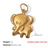 Accesorios de Colgante de Delfín Solar de Acero Inoxidable Transfronterizos Europeos y Americanos Moda Versátil Trébol de Cuatro Hojas Diseño de Elefante Accesorios de Joyería