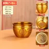 Adorno de jarra de cobre jarra de arroz de latón reunión mayorista olla tesoro para reunir riqueza olla de cien bendiciones adorno para sala de estar pequeño cuenco de cobre para el hogar jarra para ahorrar dinero