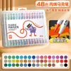Marcador acrílico de doble punta para niños, color no transparente, apilable, pincel de color, creativo, simple, para estudiantes de primaria, lavable