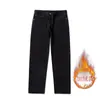 Calça jeans de algodão branca de rua alta estilo americano masculina, tubo reto solto, drapeado, moda outono, marca, vibe, perna larga, calças compridas