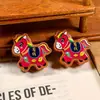 Accesorio DIY de Talla Antigua en Madera de Durazno para la Riqueza, Colgante de Cadena para Teléfono del Caballo del Zodiaco, Adorno Colgante para Bolso