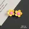 Macaron Flor de Cinco Pétalos Accesorios de Resina Joyería DIY Dijes para Zapatos Decoración de Fundas de Teléfono Pasador Infantil Materiales