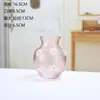 Vaso decorativo de vidro com margaridas pequenas criativas, novo ornamento de vaso para casa estilo chinês, vaso de vidro decorativo macio requintado hidropônico