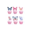Suprimentos de Festa Borboleta Rosa Conjunto de Decoração para Festa de Aniversário de Meninas Louça Toalha de Mesa Prato de Papel Copo de Papel Fantasia de Borboleta