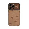 Cordón con Lazo Adecuado para Funda de Teléfono Móvil Iphone16Promax Serie Apple 17 15 Ventana Grande Cuero 14 Mujeres