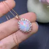 Pingente de Opala Natural Super-Bonito, Cuidadosamente Feito à Mão com Materiais Selecionados, Cores Lindoas, Excelente Qualidade de Cristal e Cheio de Brilho Semelhante ao Fogo