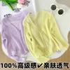 Camisa de Aire Acondicionado para Niñas Cárdigan de Punto para Bebé Niñas Ropa Infantil Protectora del Sol para Niños Abrigo Fino Suave y Ceroso para Niña