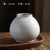 Jingdezhen Totalmente Hecho a Mano Cerámica de Gres Estilo Retro Japonés Jarrón Pequeño Hidropónico Zen Pequeño de Escritorio Sala de Té Recipiente para Flores No Gotea