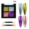 Venta al por mayor de polvo de espejo Aurora para uñas, harina de espejo de 4 colores, polvo de espejo mágico sólido, espejo de cuatro colores, súper flash para dedos