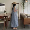 Chic Coreano2026 Verano Estilo Francés Minimalista Versátil Holgado Sin Espalda Sin Mangas Vestido Camiseta Vestido Largo para Mujer