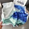 Pañuelo cuadrado de 70 cm moda estilo extranjero pañuelo de seda venta al por mayor en vivo seda de imitación pañuelo cuadrado comodín pañuelo delgado Primavera y Otoño Nuevo