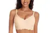 Sujetador Inalámbrico para Mujer Sin Costuras Soporte Sin Aros Push Up Bralettes Festoneados Cobertura Total Sujetadores Tipo Camiseta