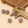 Joyería de plata esterlina 925 al por mayor plata tailandesa accesorios diy cuentas sueltas 12mm pulsera hueca Xiangyun cuentas de cristal accesorios de plata