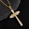 Joyería Amor Infinito Eterno Colgante de Cruz de Diamante en Forma de 8 Collar para Mujer Cadena para Clavícula Europea y Americana Accesorios Venta al por Mayor Transfronteriza