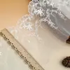 Base de malla de seda de leche, ribete de cuentas florales bordadas, ribete de encaje para vestidos de novia, tocados y ropa étnica