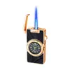 Encendedor Creativo de Reloj de Cuarzo, Encendedor Funcional Recargable de Llama Azul Directa, Encendedor de Cigarrillos, Encendedor a Prueba de Viento para Exteriores