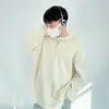 Suéter Preto com Meio Zíper Masculino Estilo Outono/Inverno Fresco e Estiloso Toque de Luxo Malha com Capuz Marca da Moda Camada Interna Camada Base Malha