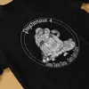 Camiseta de Hombre Banda Casual Algodón Puro Camisetas Manga Corta Negra