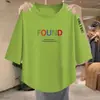 Ropa de Mujer de Moda Trendy Sencilla Holgada de Cuello Redondo Verano 2026, Versátil, Cubre Abdomen, Adelgazante, Manga Tres Cuartos Estilo Nuevo