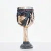 Copa con Forma de Calavera Taza de Resina Vajilla Personalizada Decoración del Hogar Copa de Vino de Calavera con Revestimiento Interior de Acero Inoxidable
