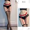 Talla Extra Sexy Traje de Una Pieza con Tirantes Medias Negras Tubo Alto Sobre la Rodilla Ultradelgado Caliente Tentación