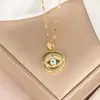 [Acero de titanio] Elegante collar con microincrustaciones, ligero y lujoso, lleno de diamantes de oro real, exquisito collar con microincrustaciones, cadena de clavícula de moda para mujer.