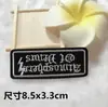 Pegatinas de tela cuadradas negras de moda con bordado de nombre, pegatinas traseras, insignia de tela bordada para computadora DIY, pegatinas de tela para ropa