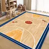 Tapete Esportivo Novo Estilo Tapete de Chão de Rugby Sala de Estar Antiderrapante Fácil de Limpar Tapete de Chão de Veludo Cristal Quarto Tapete de Isolamento Térmico