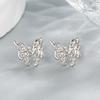 Textura Lava Irregular Mariposa Tornillo Tornillo Aretes para Oreja Mujeres Estilo Frío Lujo Ligero Pendientes Plisados Únicos Para Combinar con Todo