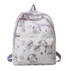 Mochila Escolar para Aluna do Ensino Fundamental Mochila Casual Série de Aniversário do Ensino Médio Ins Fofo Desenho Animado Mochila de Grande Capacidade para Aluno do Ensino Fundamental