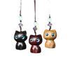 Gato Desenho Animado Gato Fofo Pingente de Celular Brinquedo de Madeira Pingente Acessório Acessório de Gatinho Presente