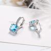 Temperamento transfronteiriço pequeno fresco incrustado quadrado zircão diamante orelha fivela simples doce completo diamante brincos orelha joias orelha fivela de cobre versão coreana