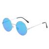 Otoño 2021 Nuevas gafas de sol redondas de moda para mujer, gafas de sol reflectantes coloridas, gafas de sol Shanghai Beach Prince Mirror