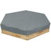 Venta al por mayor de fábrica patio jardín hexagonal multicolor juguete para niños cubierta de arenero cubierta impermeable para baño de jardín parasol