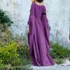 2019wish Vestido de Fiesta Nuevo de Manga Larga con Cuello Redondo y Cinturón para Mujer Vestido de Halloween para Mujer