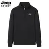 Moletom Masculino com Meio Zíper 2026 Novo Estilo Simples e Maduro Gola Alta Cor Sólida Blusa Manga Longa Masculina Primavera e Outono