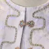 Elegante Nuevo Abrigo para Mujer Estilo Chino, Top de Jacquard Bordado Satinado de Lujo Ligero para Madres, Lujoso Top de Otoño para Mujeres de Mediana Edad