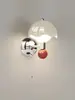 Lámpara de Pared para Habitación Infantil, Dormitorio, Mesita de Noche Estilo Crema Cáscara de Huevo con Interruptor de Cremallera Luz Nocturna de Dibujos Animados Lámpara de Pared para Vestíbulo, Entrada