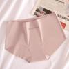 Ropa interior de seda de hielo sin costuras Huajunda para mujer de cintura media, grado 7A, antibacteriana, de seda de morera, tangas deportivas de yoga para mujer, transpirables