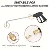 Pistola de agua a alta presión transfronteriza boquilla de varilla doblada de latón conector rápido de 1/4 varilla de extensión para pistola de agua varilla doblada para pistola de agua 90 grados 30 grados