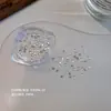 Pacote Misto de Strass Zircônia para Nail Art com Fundo Plano, Strass Super Brilhantes em Formato de Diamante Marquise Brancos e de Formato Irregular, Pequenos Strass para Decorações de Unhas