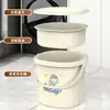 Cubo portátil engrosado con tapa para lavar ropa y remojar pies, un cubo de lavandería multifuncional para uso doméstico y dormitorios estudiantiles
