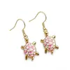 Aretes de Animales con Estampado de Leopardo y Tortuga, Aleación de Esmalte Colorido, Joyería de Tortugas Marinas al por Mayor, Diseño de Nicho