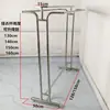 Estante de Exhibición para Tienda de Ropa de Acero Inoxidable de Pie, Doble Fila, tipo Isla, para Tiendas de Ropa de Hombre y Mujer, con Altura Ajustable
