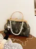 Bolso con Textura de Concha Bordado Estilo Nacional Modelo Nuevo 2026, Bolso de Mano Elegante y Versátil con Cadena, Bolso de Noche Popular