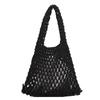 Bolso Tejido Estilo Ins para Mujer 2022 Verano Nuevo Bolso de Mano Estilo Coreano Estilo Extranjero Textura Calada Bolso de Hombro Versátil